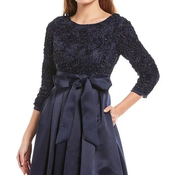 Jessica Howard Midnight Blue Lace Dress - Picture 1 of 10